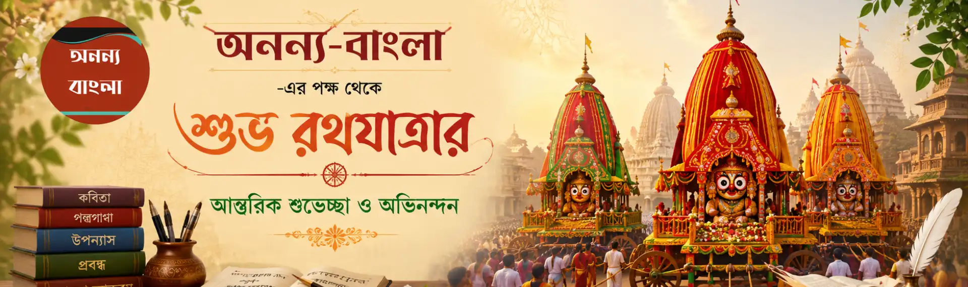 Ananya Bangla Website Hero Banners for Rath Yatra